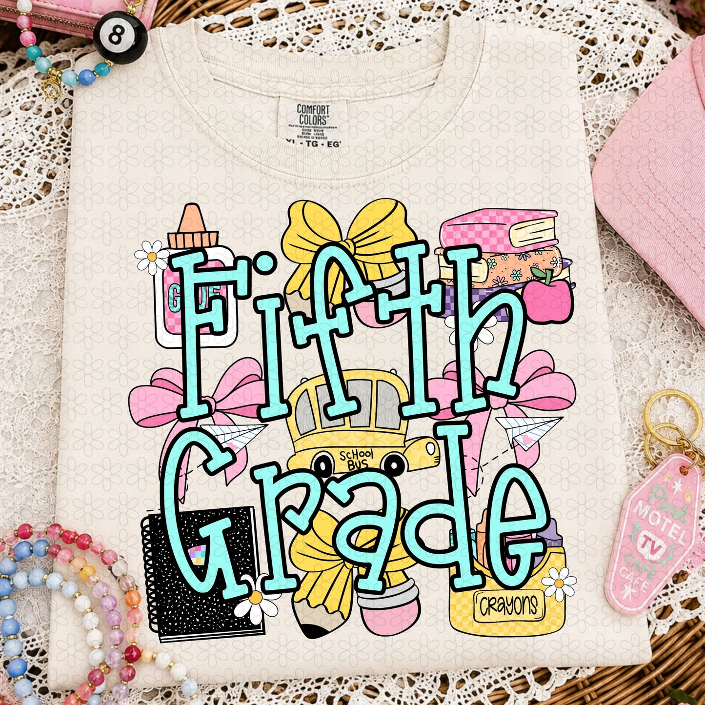 TEE TUESDAY - Pink School Collage Grades
