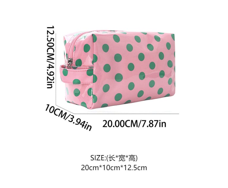 PREORDER Polka Dot Waterproof Makeup Bag