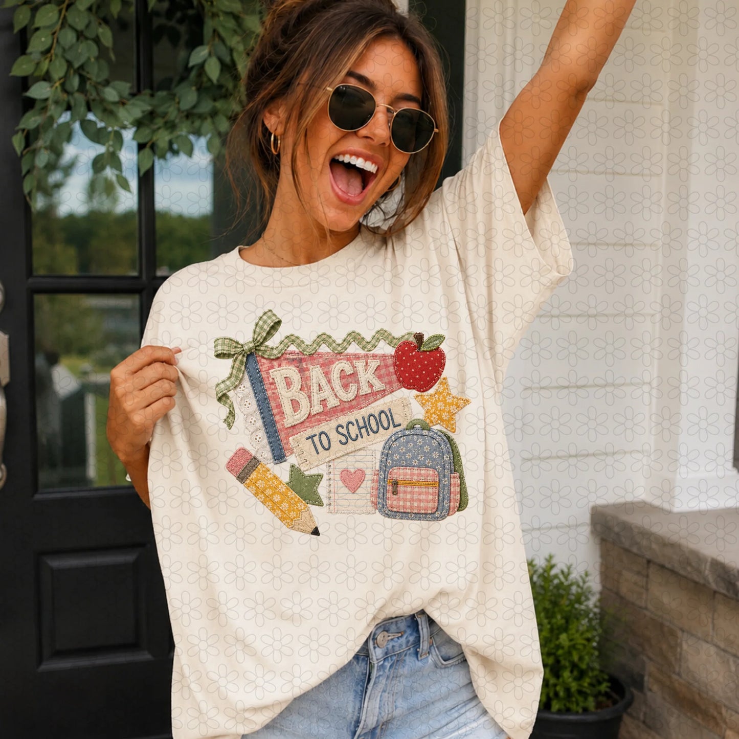 TEE TUESDAY - Gingham Flag Back To School