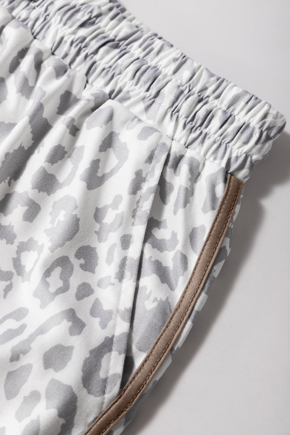 White Leopard Shorts
