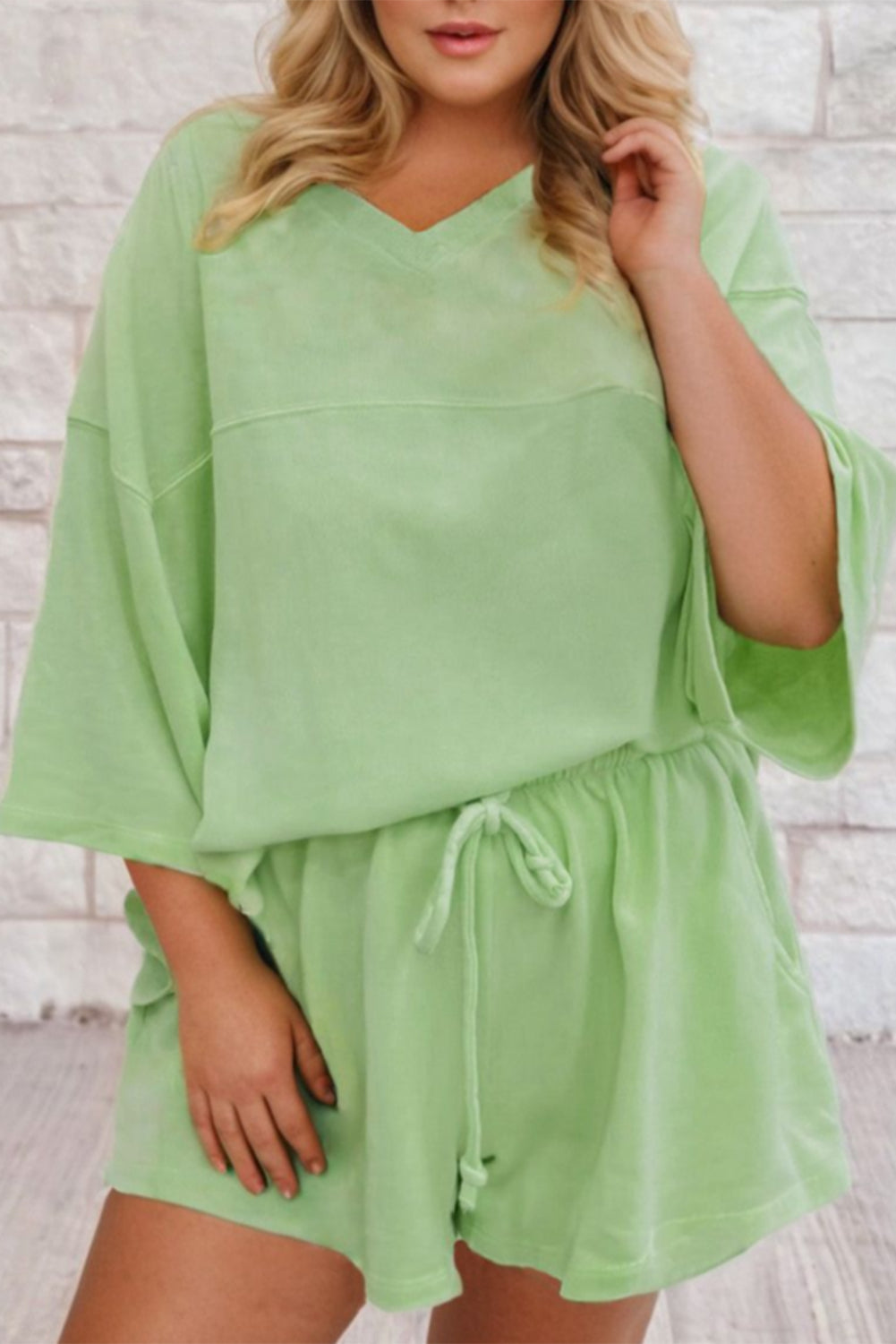 Meadow Mist Green Plus Size Set