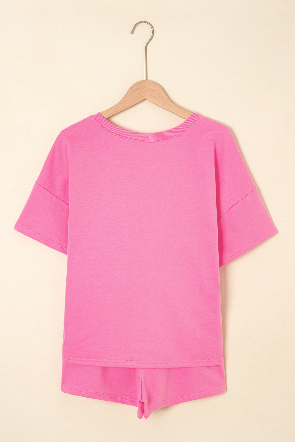 Pink V-Neck Lounge Set