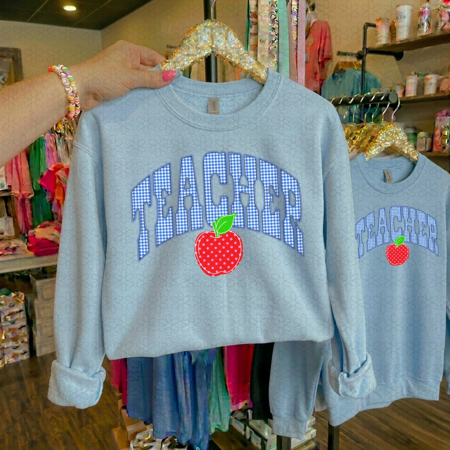 TEE TUESDAY - Blue Gingham Teacher