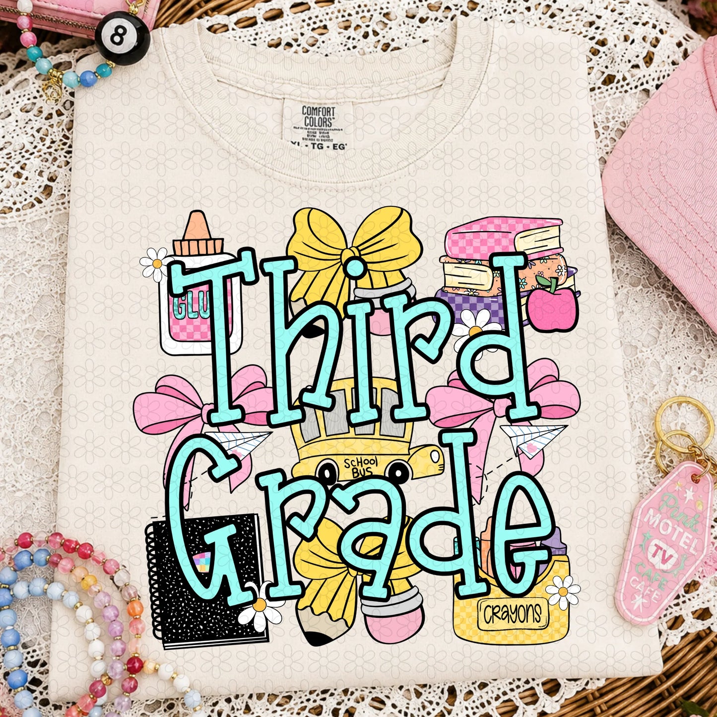 TEE TUESDAY - Pink School Collage Grades