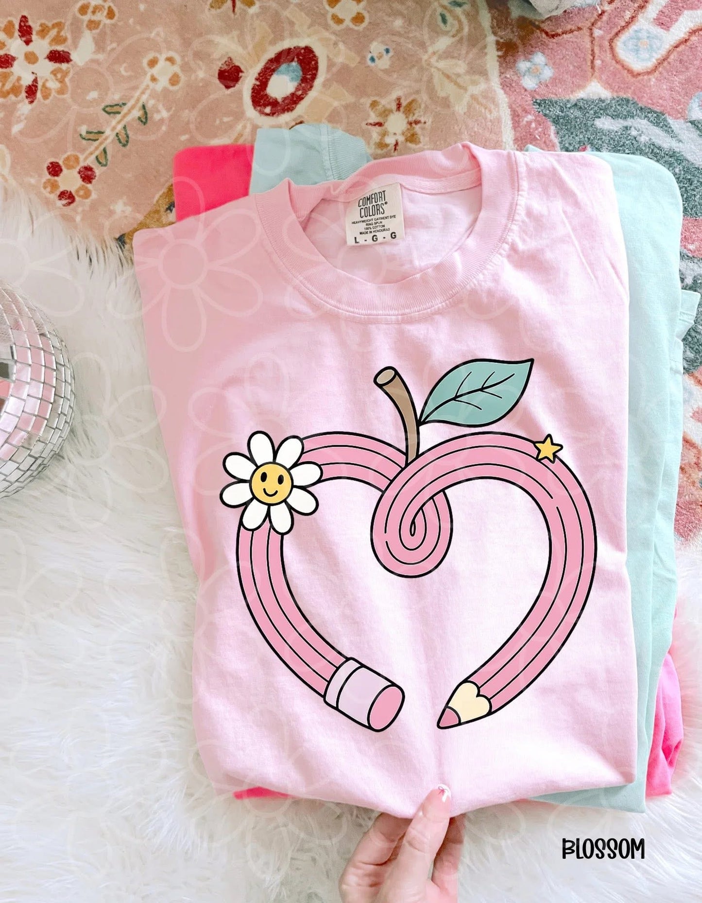 TEE TUESDAY - Pink Pencil Apple