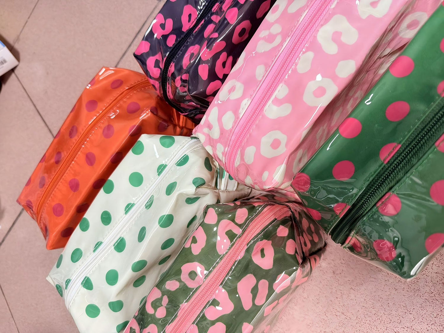PREORDER Polka Dot Waterproof Makeup Bag