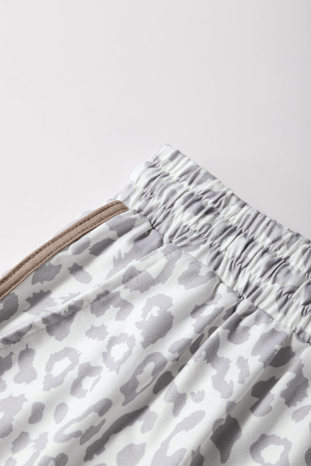 White Leopard Shorts