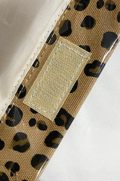 Brown Leopard Water Proof Tote Bag