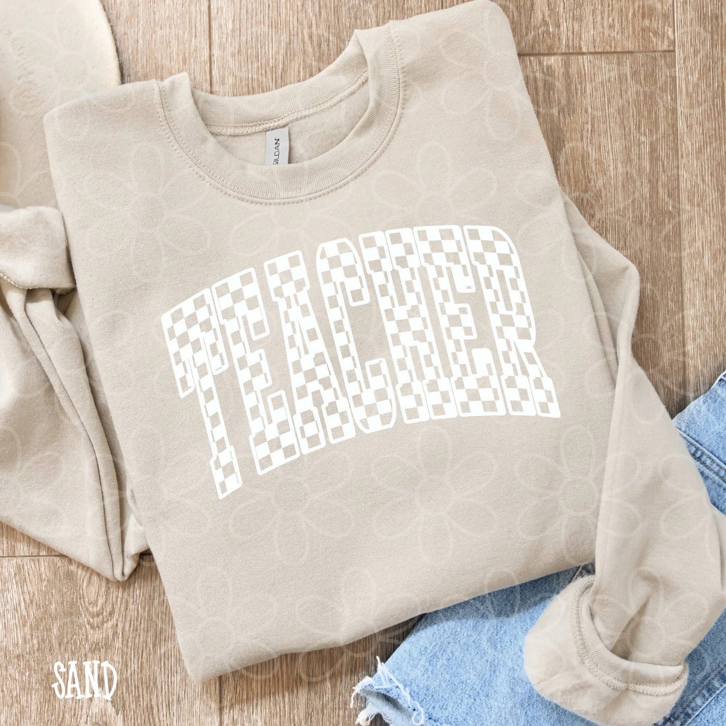 TEE TUESDAY - White Checkered Teacher