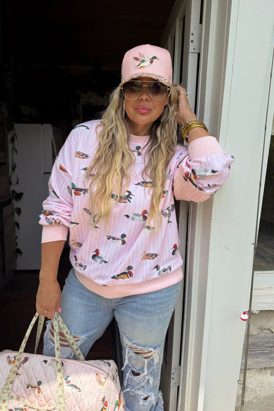 PREORDER Pink Duck Pullover
