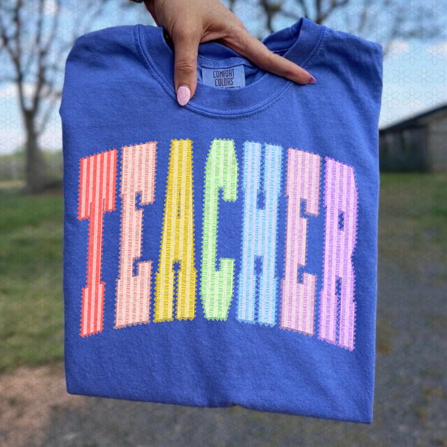 TEE TUESDAY - Neon Striped Teacher