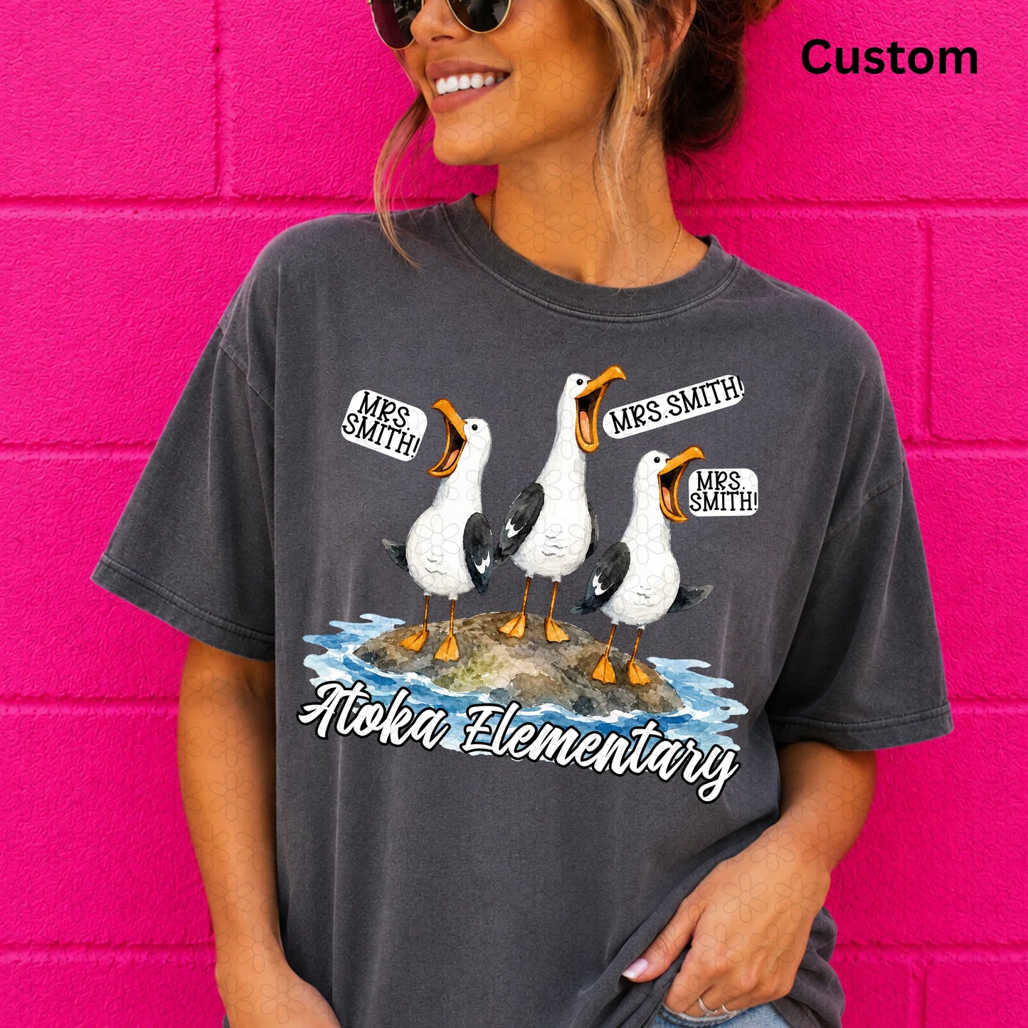 TEE TUESDAY - Custom Seagull Name/School
