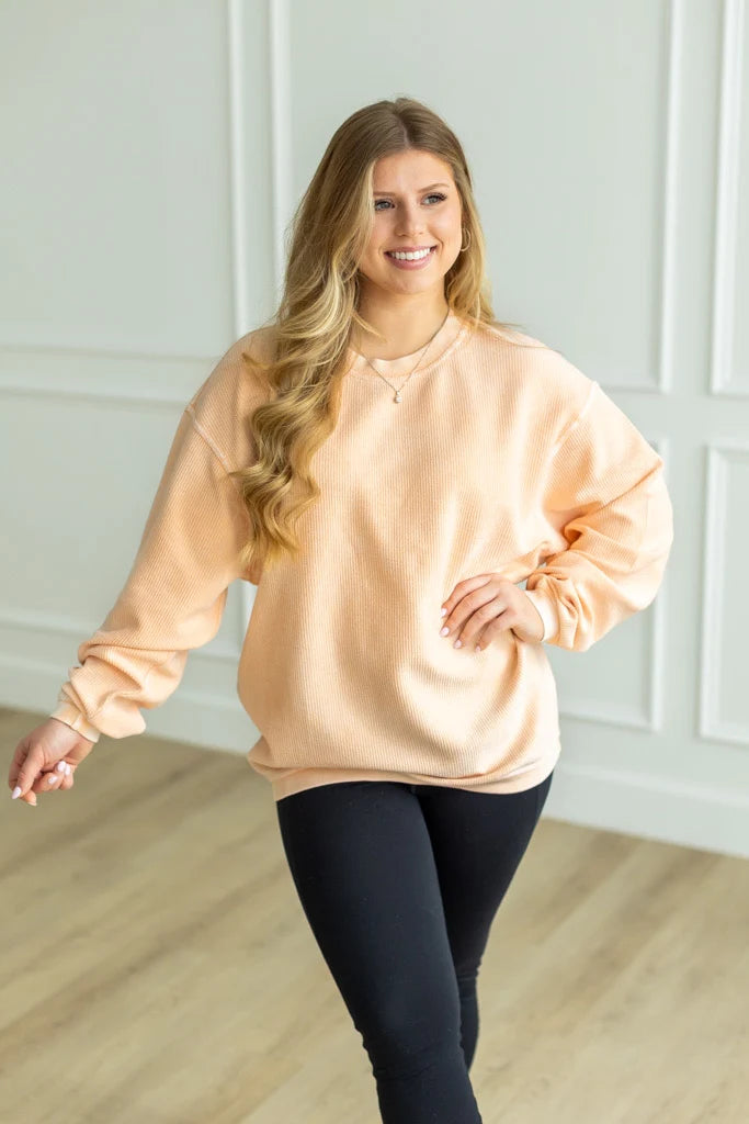 RTS Peach Corded Crew