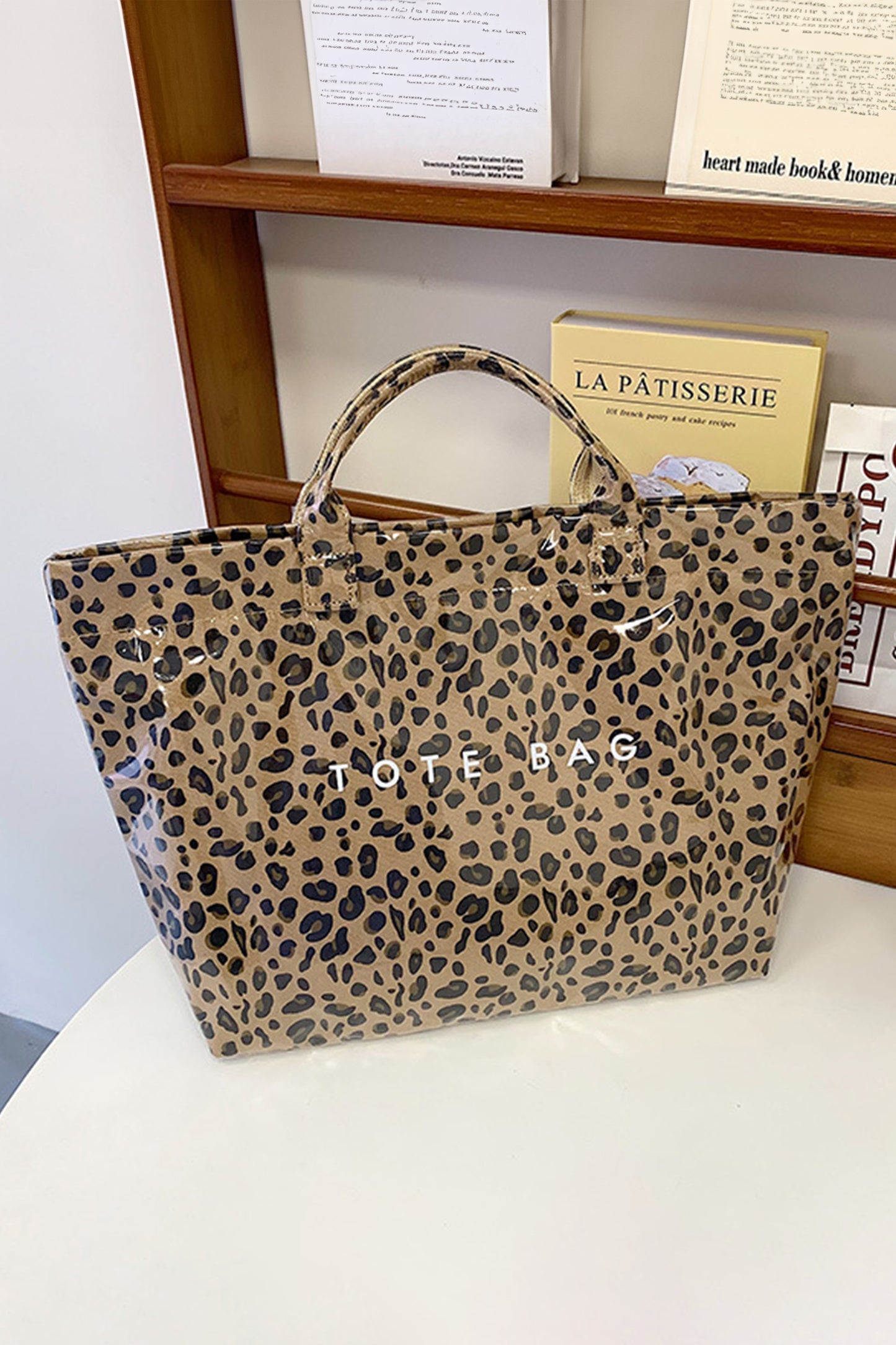 Brown Leopard Water Proof Tote Bag