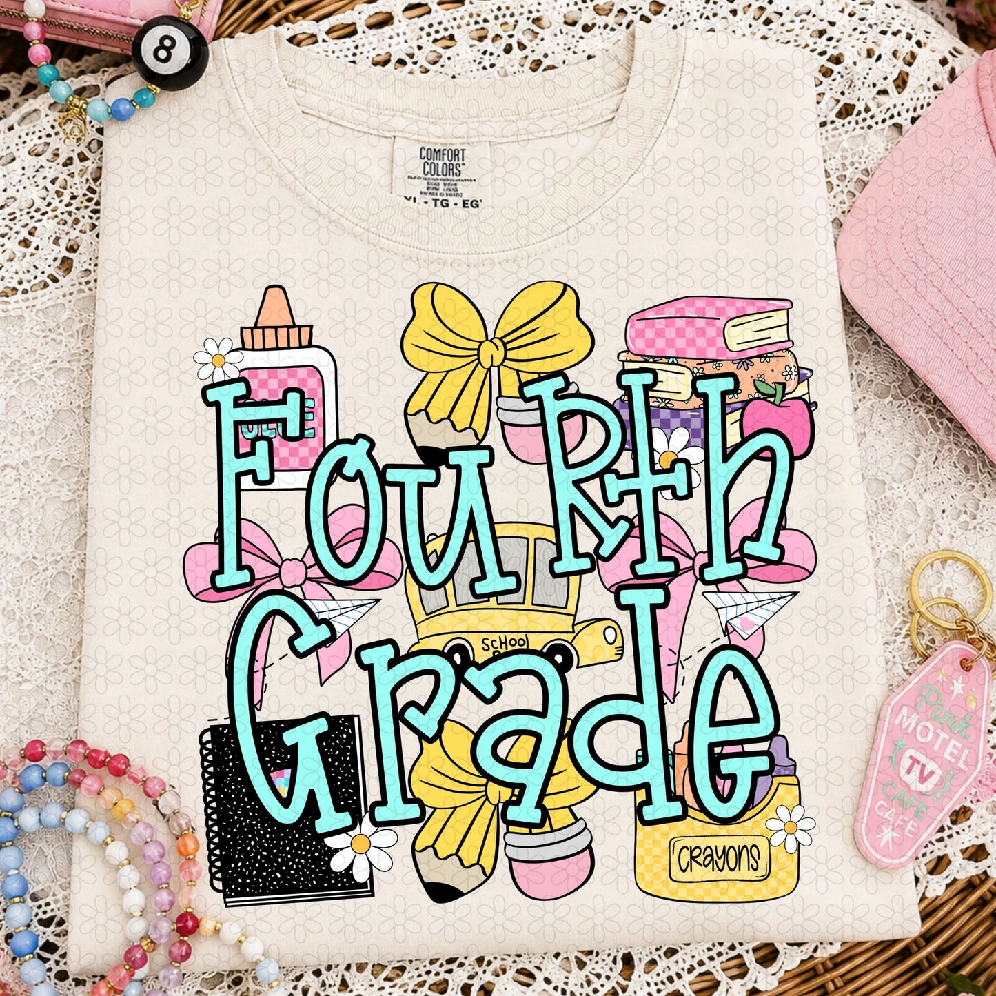 TEE TUESDAY - Pink School Collage Grades