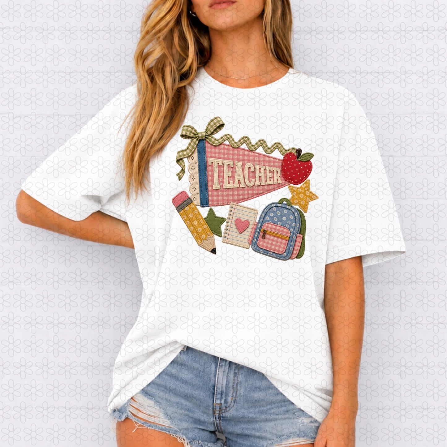 TEE TUESDAY - Gingham Flag Teacher