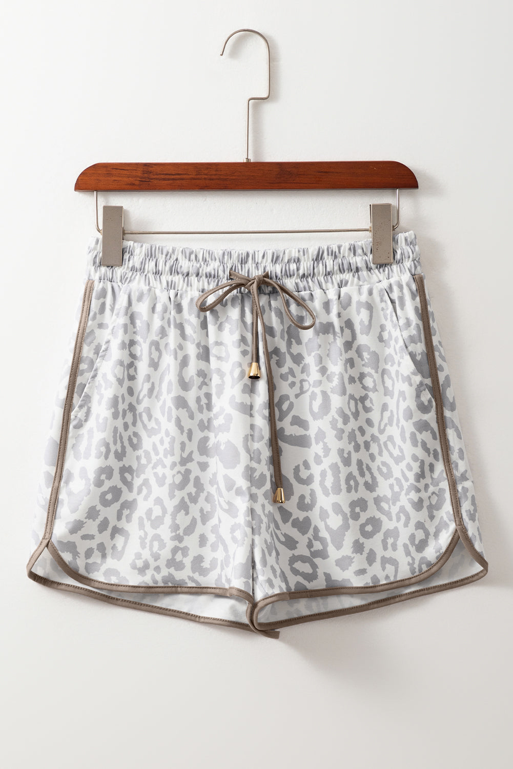 White Leopard Shorts