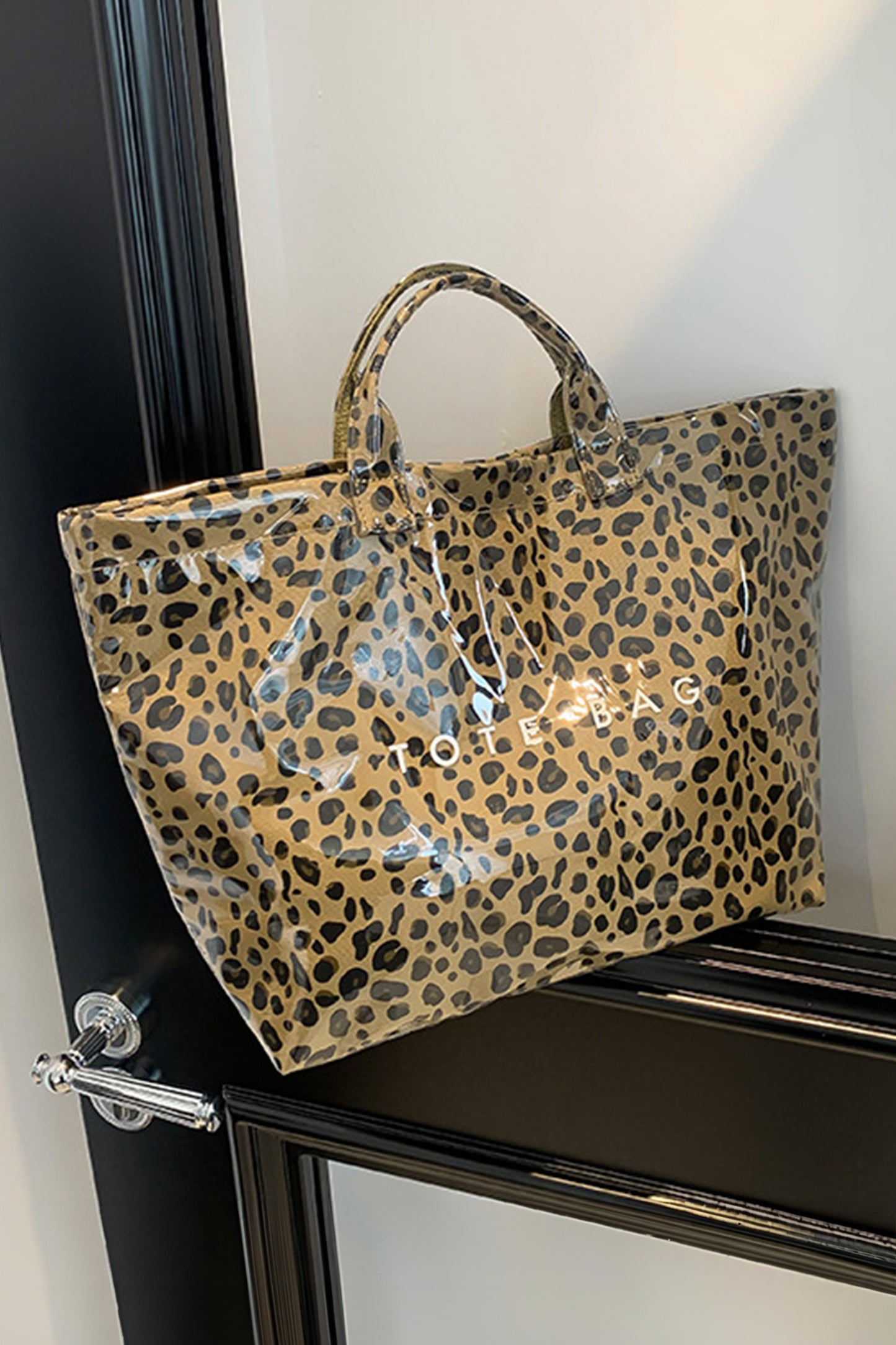 Brown Leopard Water Proof Tote Bag